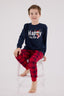 Rolypoly Erkek Çocuk Kışlık Regular Fit Lacivert Pijama Takımı RP3716-C-V1