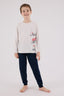 U.S. Polo Assn. Erkek Çocuk Kışlık Regular Fit Gri Pijama Takımı US2226-C-V1