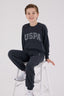 U.S. Polo Assn. Erkek Çocuk Kýþlýk Regular Fit Gri Eþofman Takýmý US2229-C-V3