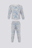Rolypoly Kız Çocuk Gri Uzun Kol Pijama Takım