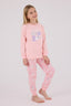 Rolypoly Kız Çocuk Kışlık Regular Fit Pembe Pijama Takımı RP3712-C-V2