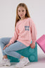 U.S. Polo Assn. Kız Çocuk Bisiklet Yaka Pigment Baskılı Kışlık Regular Fit Pembe Eşofman Takımı US2317-C-V1