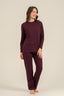 Pierre Cardin Kadın Mor Uzun Kol Pijama Takım PC9304-S-V1