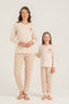 Rolypoly Anne Kız Lovely Bear Krem Uzun Kol Pijama Takım RP3916-A-V1