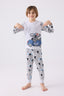Rolypoly Erkek Çocuk Bisiklet Yaka Pigment Baskılı Kışlık Regular Fit Gri Pijama Takımı RP3446-C-V1