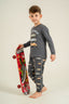 Rolypoly Erkek Çocuk The Best One Gri Uzun Kol Pijama Takım RP3874-C-V2