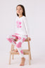 Rolypoly Kız Çocuk Bisiklet Yaka Pigment Baskılı Kışlık Regular Fit Pembe Pijama Takımı RP3471-C-V1