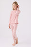 Rolypoly Kız Çocuk Bisiklet Yaka Pigment Baskılı Kışlık Regular Fit Pembe Pijama Takımı RP3458-C-V1