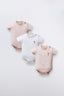 U.S. Polo Assn. Kız Bebek Bisiklet Yaka Pigment Baskılı Yazlık Regular Fit Pembe Badi Zıbın USB2353-C-V1