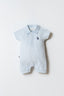 U.S. Polo Assn. Erkek Bebek Polo Yaka Nakışlı Yazlık Regular Fit Mavi Tulum USB2896-C-V1