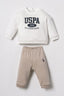 U.S. Polo Assn. Erkek Bebek Beyaz Uzun Kol Pijama Takım USB3190-C-V1