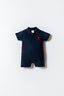 U.S. Polo Assn. Erkek Bebek Polo Yaka Nakışlı Yazlık Regular Fit Lacivert Tulum USB2906-C-V1