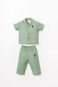 U.S. Polo Assn. Erkek Bebek Gömlek Yaka Nakışlı Yazlık Regular Fit Yeşil Pijama Takımı USB2947-C-V2
