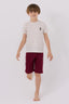 U.S. Polo Assn. Erkek Çocuk Bisiklet Yaka Sargı Nakışlı Yazlık Regular Fit Krem Bermuda Takım US1391-C-V9
