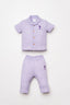 U.S. Polo Assn. Kız Bebek Gömlek Yaka Nakışlı Yazlık Regular Fit Mor Pijama Takımı USB2978-C-V6