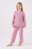 Kız Çocuk Pembe Uzun Kol Pijama Takım