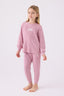 Kız Çocuk Pembe Uzun Kol Pijama Takım