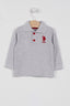 U.S. Polo Assn. Erkek Bebek Polo Yaka Baskısız Kışlık Regular Fit Gri T-Shirt USB998-B-V3