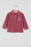 U.S. Polo Assn. Kız Bebek Polo Yaka Baskısız Kışlık Regular Fit Bordo T-Shirt USB994-B-V5