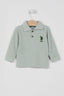 U.S. Polo Assn. Erkek Bebek Polo Yaka Baskısız Kışlık Regular Fit Yeşil T-Shirt USB998-B-V8
