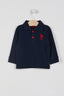 U.S. Polo Assn. Erkek Bebek Polo Yaka Baskısız Kışlık Regular Fit Lacivert Sweatshirt USB998-B-V5