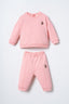U.S. Polo Assn. Nakışlı Kız Bebek Turuncu Uzun Kol Pijama Takım USB3245-C-V1
