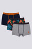 U.S. Polo Assn. Erkek Çocuk Pigment Baskılı Kışlık Regular Fit Mavi Boxer US1373-C-V1