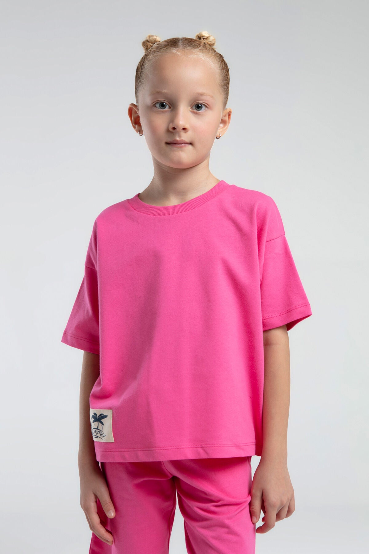 Rolypoly Kız Çocuk Pembe Bermuda Takım Ürün ikincil görseli