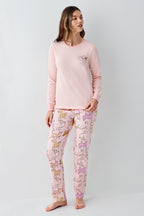 Rolypoly Kadın Kışlık Regular Fit Pembe Pijama Takımı RP3710-S-V2