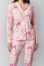 Rolypoly Kadın Kışlık Regular Fit Pembe Gömlek Pijama Takım RP3711-S-V2