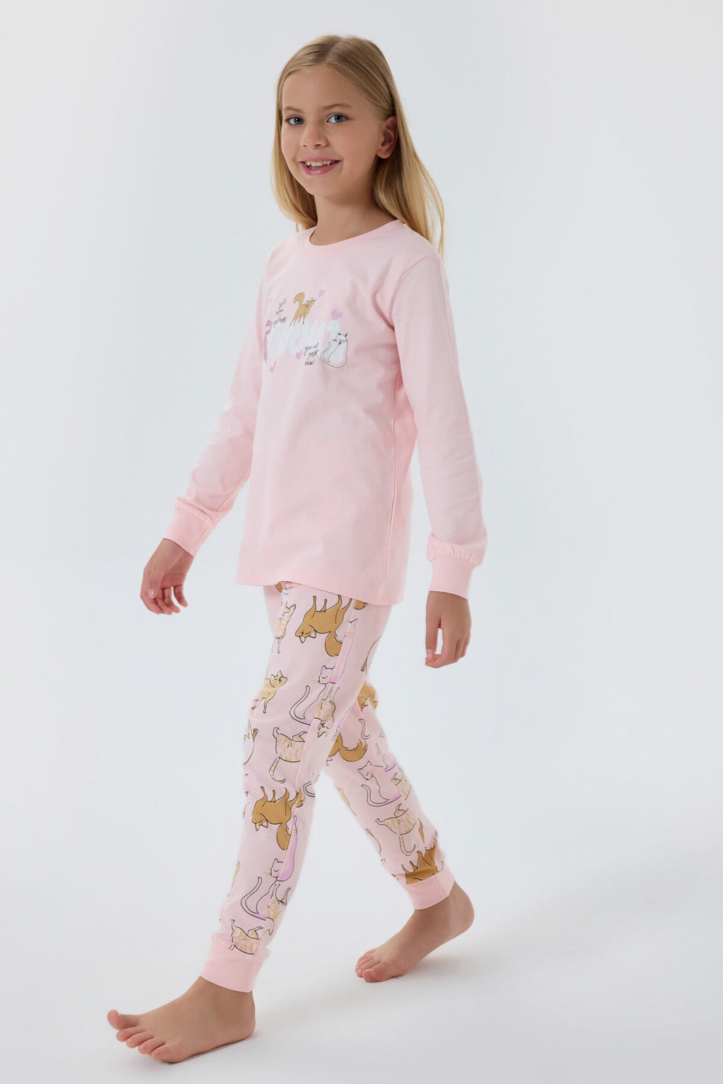Rolypoly Kız Çocuk Pembe Pijama Takımı