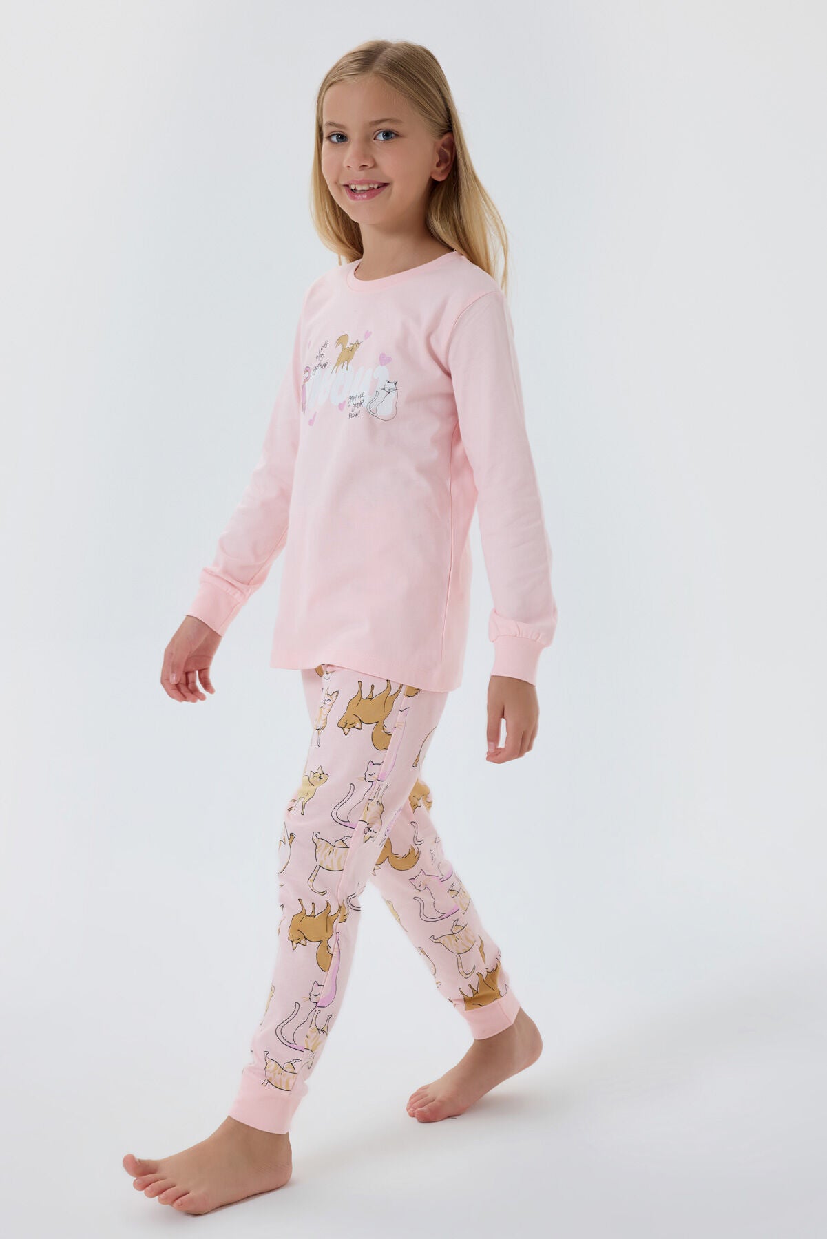 Rolypoly Kız Çocuk Pembe Pijama Takımı