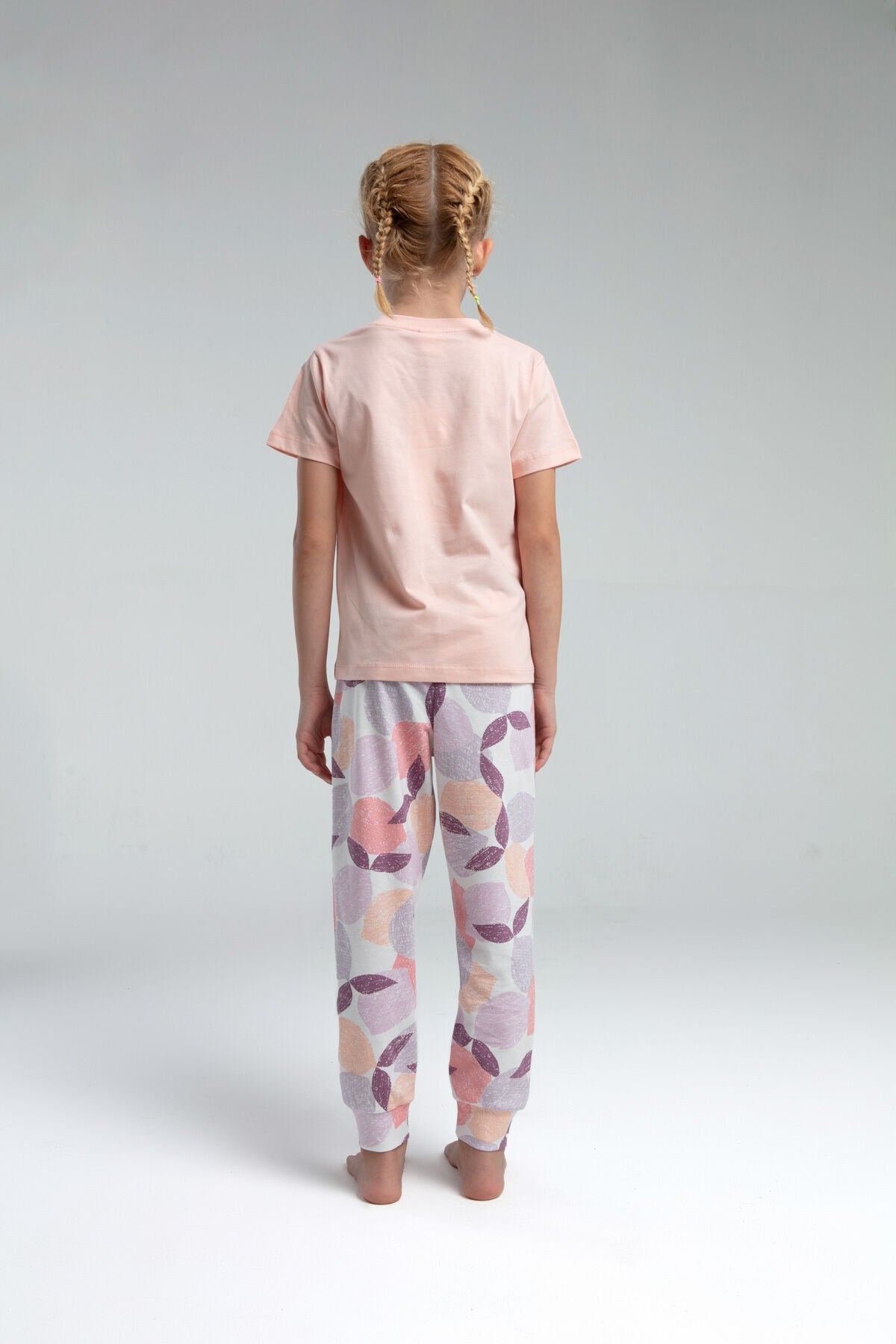 Kız Çocuk Turuncu Kısa Kol Pijama Takım