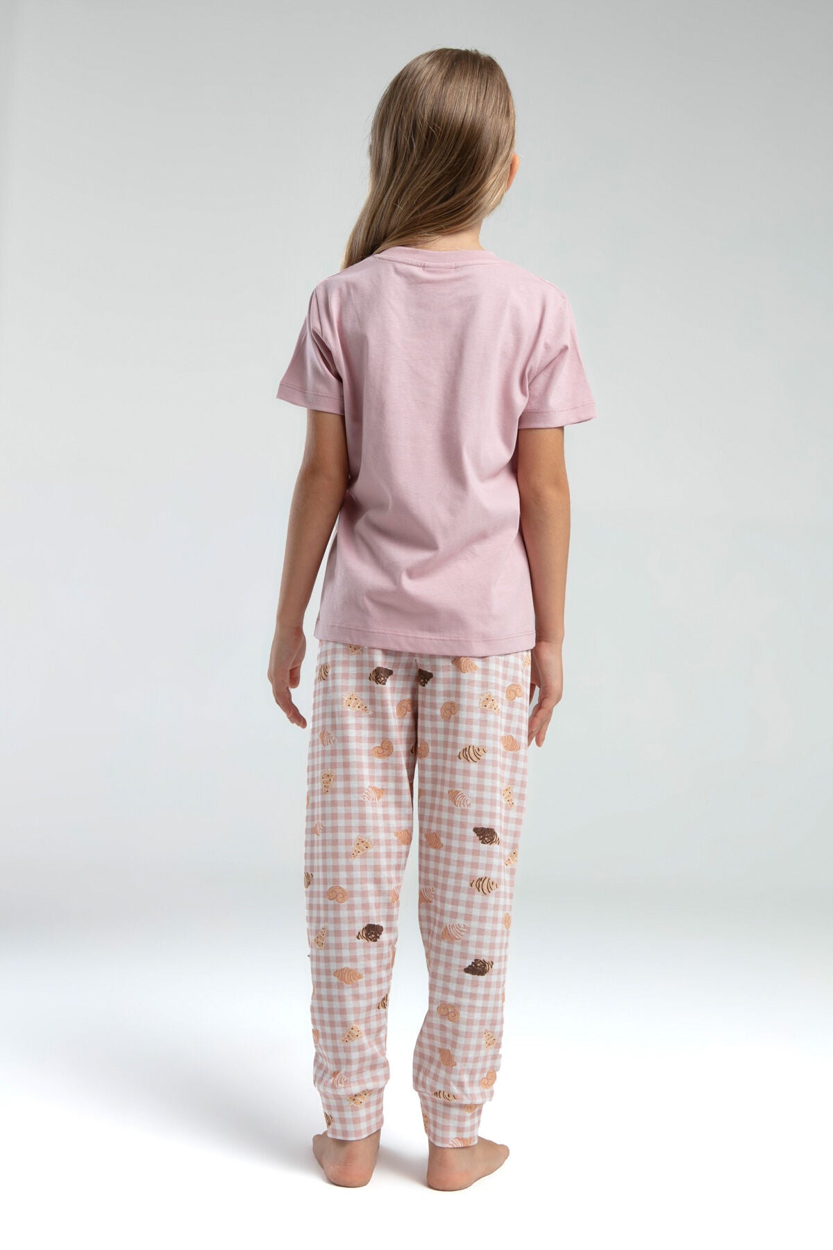 Kız Çocuk Pembe Kısa Kol Pijama Takım