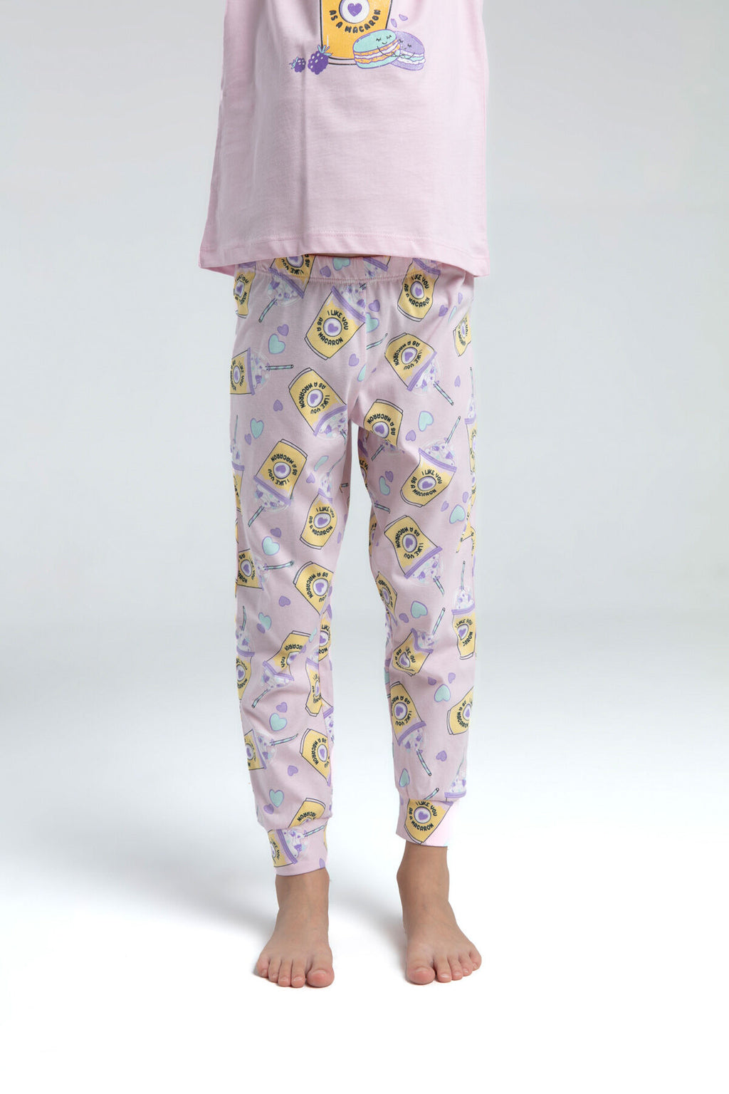 Rolypoly Kız Çocuk Pembe Pijama Takımı