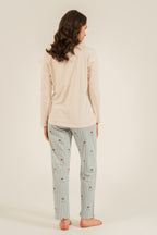 Arnetta Anne Kız Sweet Dreams Krem Uzun Kol Pijama Takım AR3734-A-V1