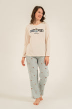 Arnetta Anne Kız Sweet Dreams Krem Uzun Kol Pijama Takım AR3734-A-V1