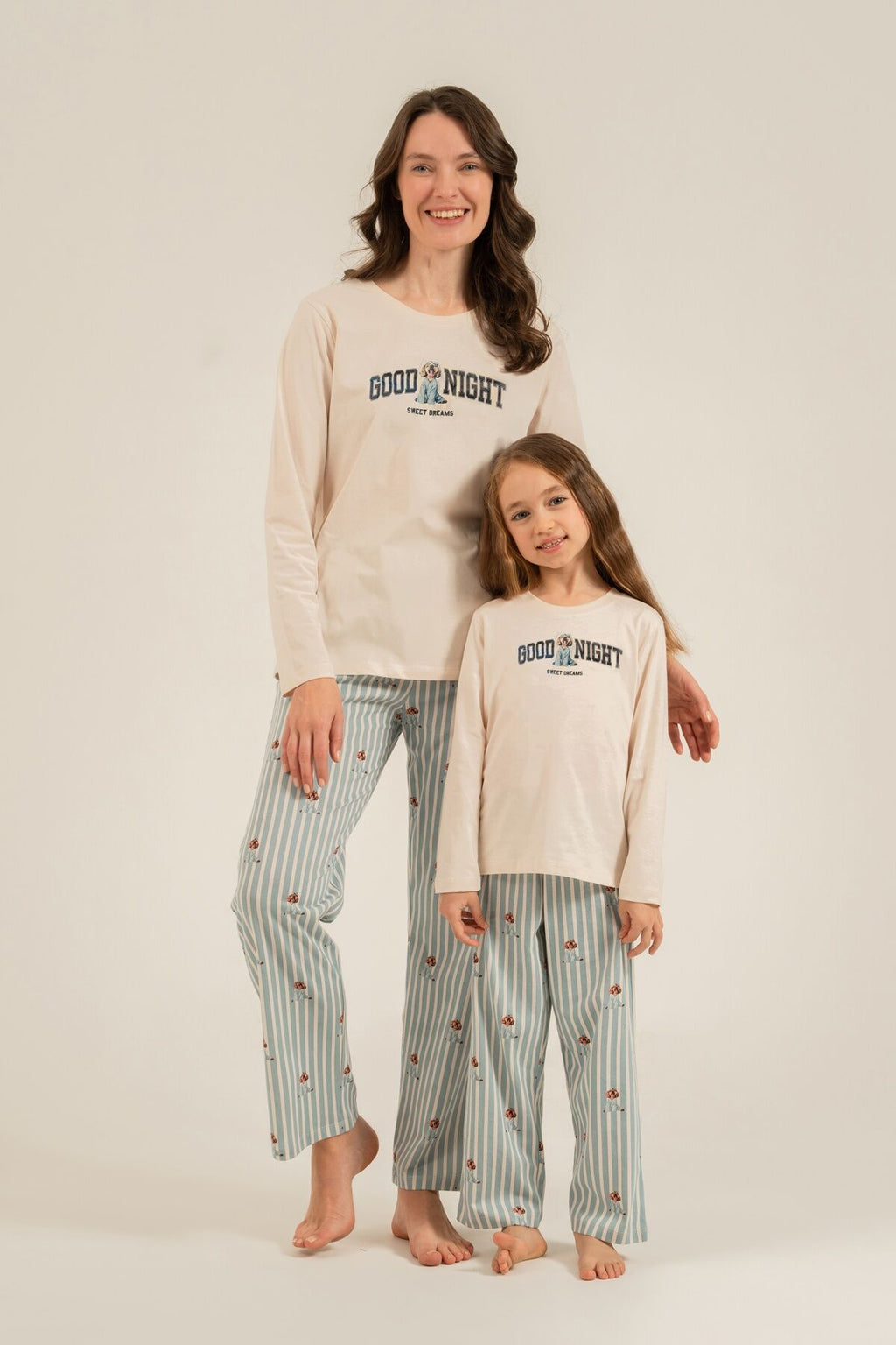 Arnetta Anne Kız Sweet Dreams Krem Uzun Kol Pijama Takım AR3734-A-V1