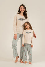 Arnetta Anne Kız Sweet Dreams Krem Uzun Kol Pijama Takım AR3734-A-V1
