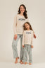 Arnetta Anne Kız Sweet Dreams Krem Uzun Kol Pijama Takım AR3734-A-V1