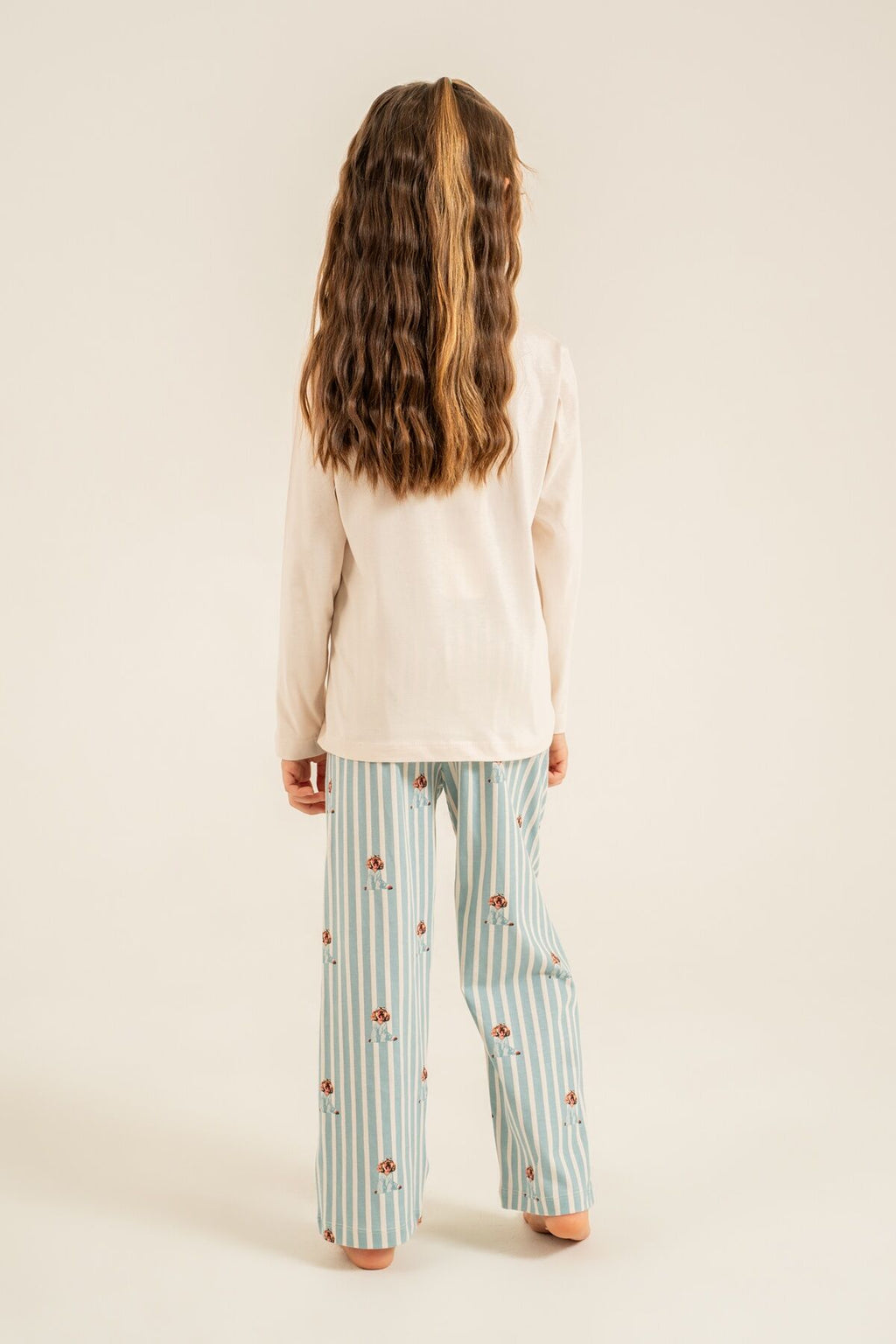 Arnetta Anne Kız Sweet Dreams Krem Uzun Kol Pijama Takım AR3734-A-V1