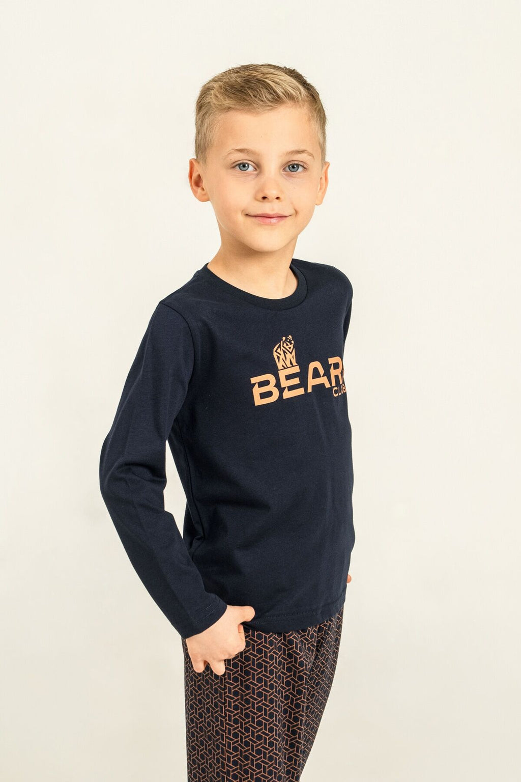 Arnetta Baba Oğul Bear Club Lacivert Uzun Kol Pijama Takım AR3824-A-V1