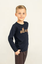 Arnetta Baba Oğul Bear Club Lacivert Uzun Kol Pijama Takım AR3824-A-V1