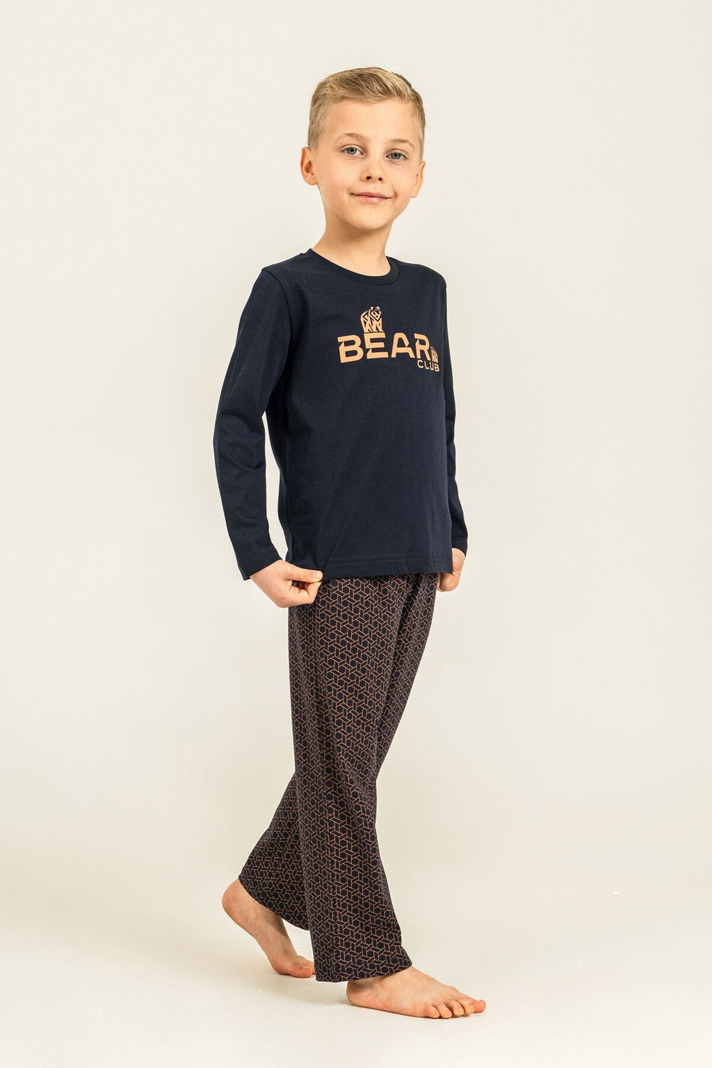 Arnetta Baba Oğul Bear Club Lacivert Uzun Kol Pijama Takım AR3824-A-V1