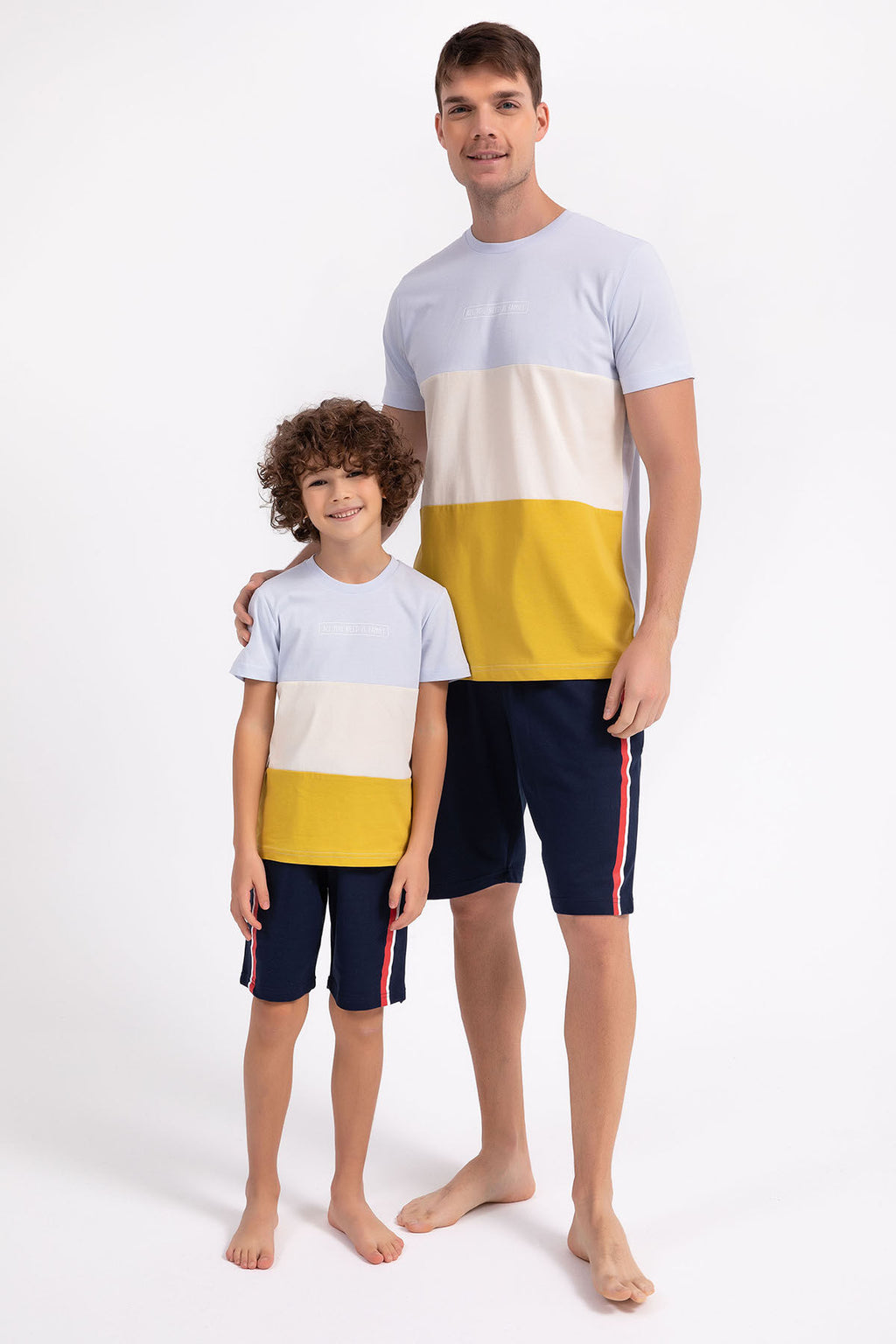 All You Need Is Family Gökyüzü Mavisi Erkek Çocuk Bermuda Takım