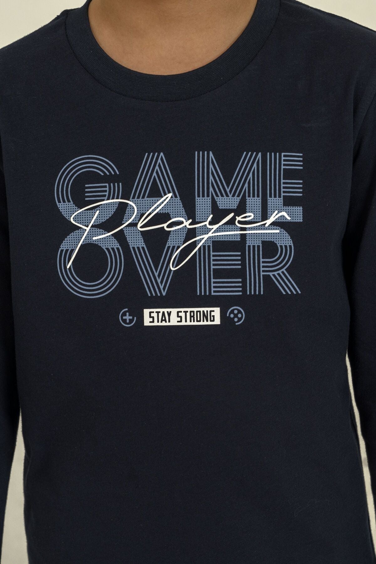 Arnetta Baba Oğul Game Over Lacivert Uzun Kol Pijama Takım AR3828-A-V1