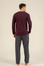 Arnetta Erkek Everything Is Possible Mor Uzun Kol Pijama Takım AR3835-S-V1