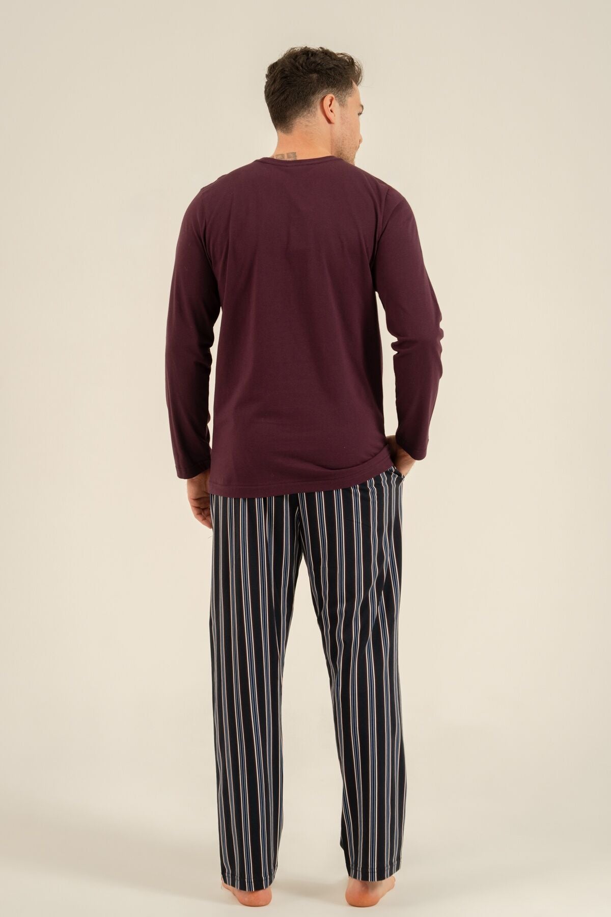 Arnetta Erkek Everything Is Possible Mor Uzun Kol Pijama Takım AR3835-S-V1