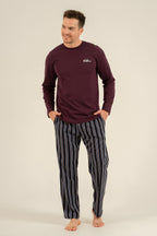 Arnetta Erkek Everything Is Possible Mor Uzun Kol Pijama Takım AR3835-S-V1