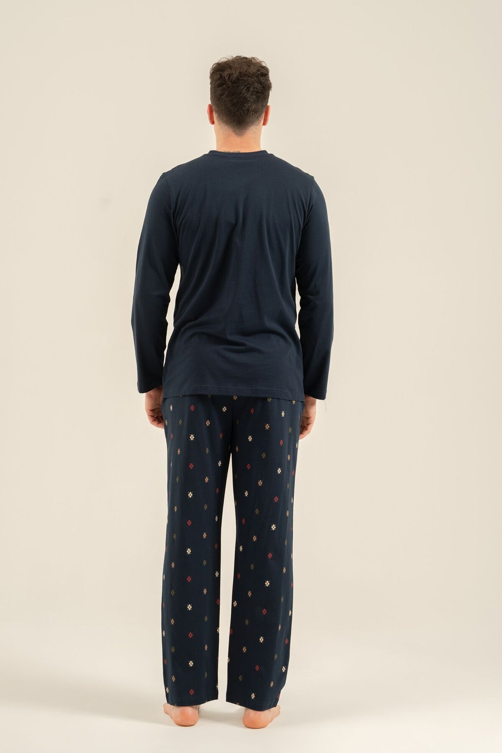 Arnetta Erkek Just Breathe Lacivert Uzun Kol Pijama Takım AR3853-S-V1